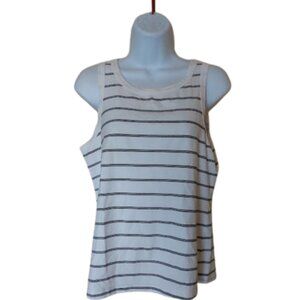 White and Black Cotton Camisole Size Large